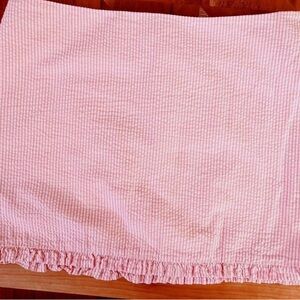 Lilly Pulitzer Womens Pink Striped Seersucker Ruffle Hem Skirt
